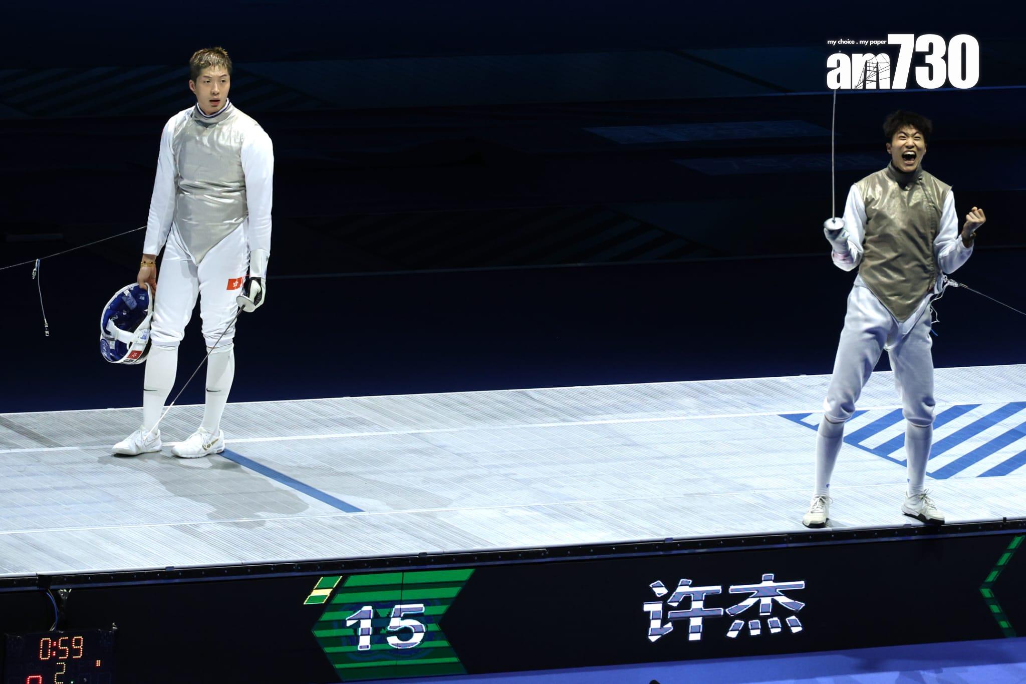 張家朗轉戰銅牌賽。(林俊源攝)