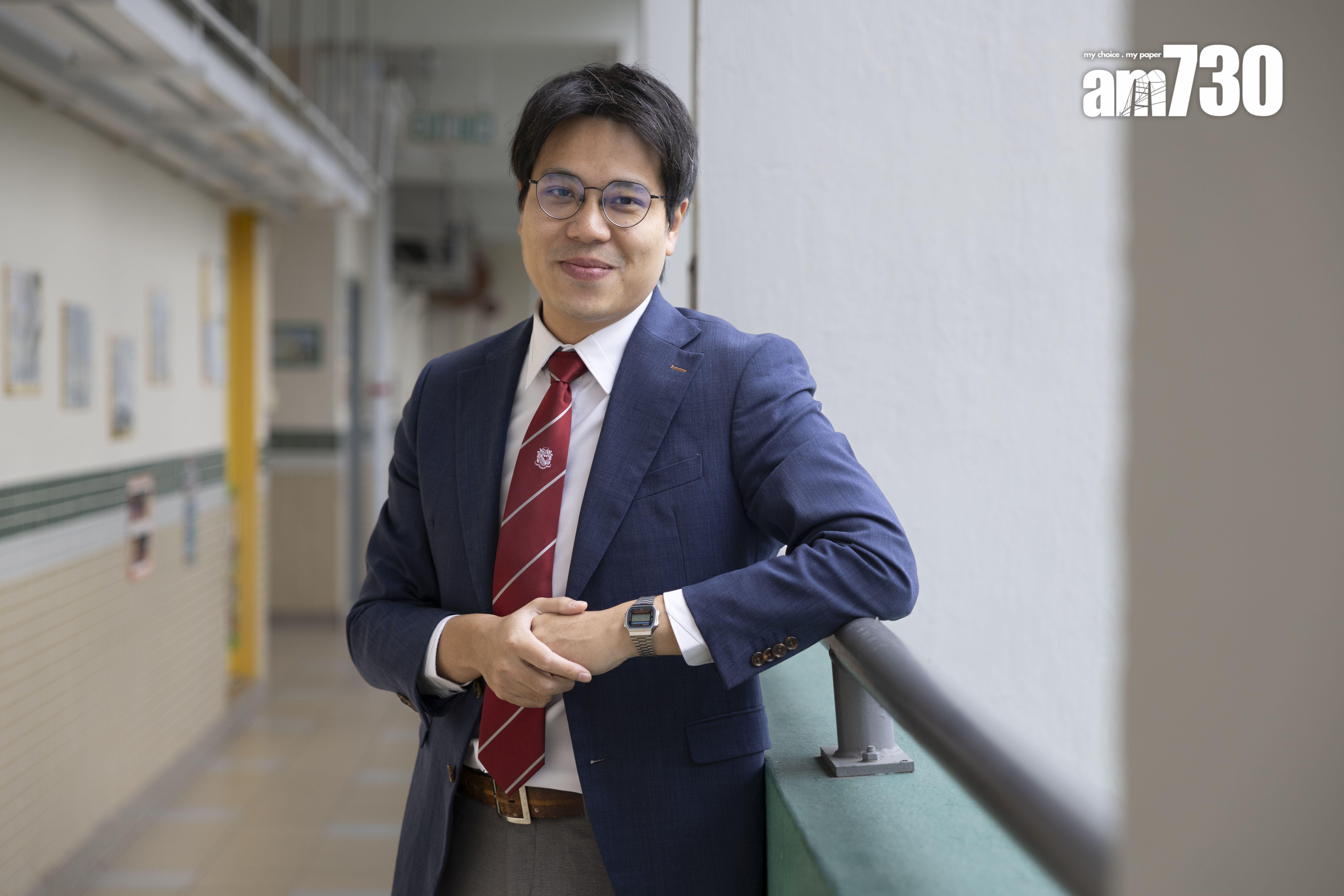 天主教伍華小學馮朗校長期望學生不再恐懼英文,甚至喜歡這門語言。(蘇文傑攝)