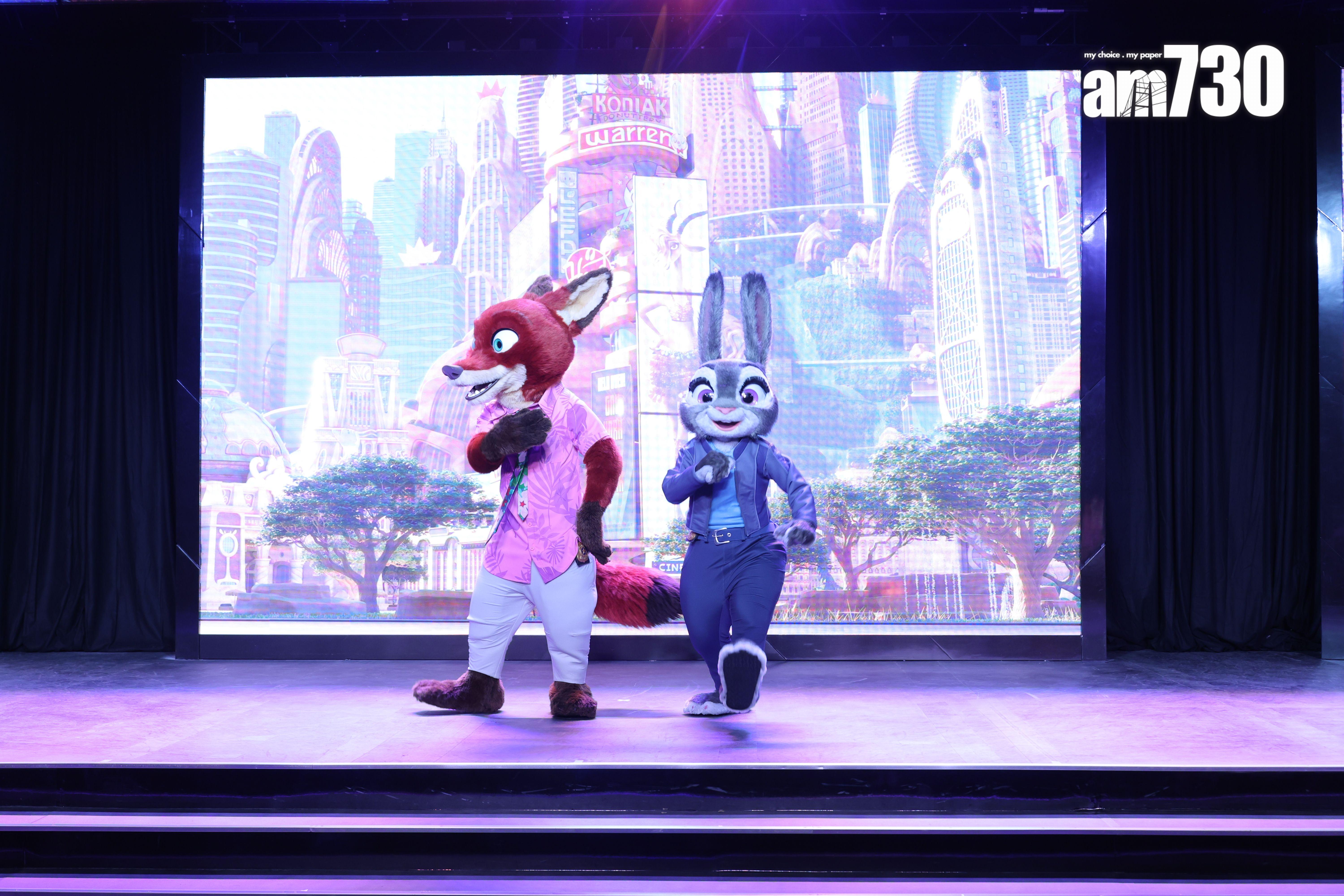 11月27日起,電影主角阿力與朱迪將於探險世界以新造型登場,與訪客展開狂野派對!(林俊源攝)