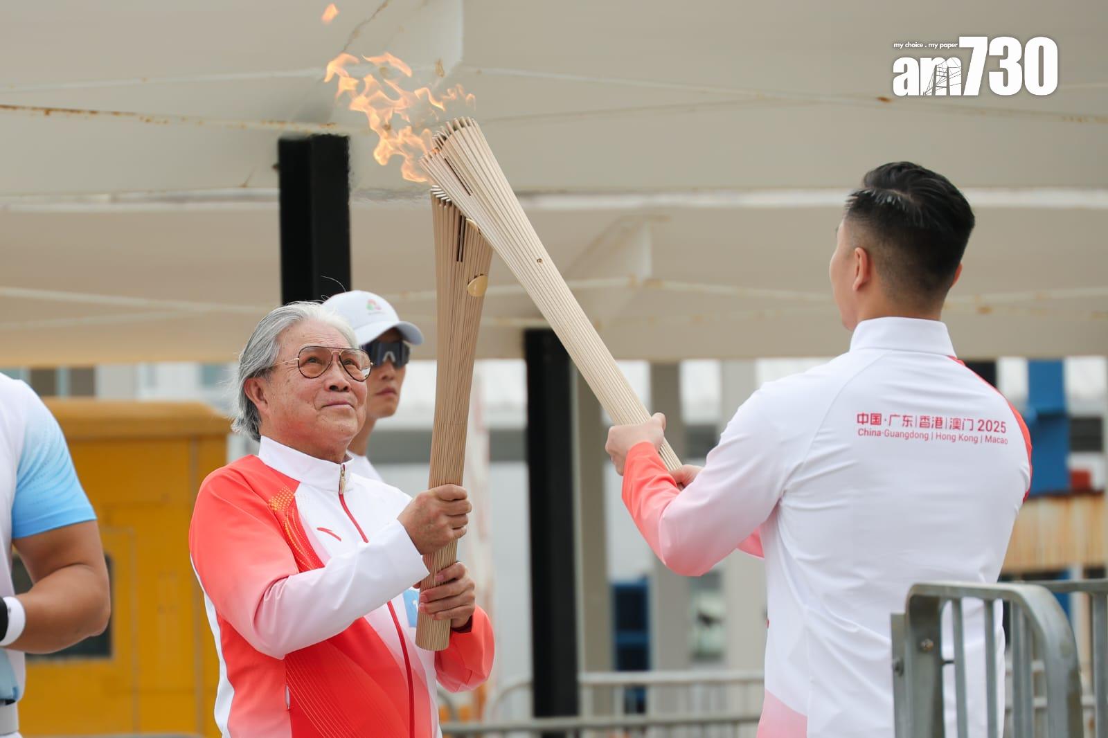 火炬傳遞儀式今日舉行。(吳康琦攝)