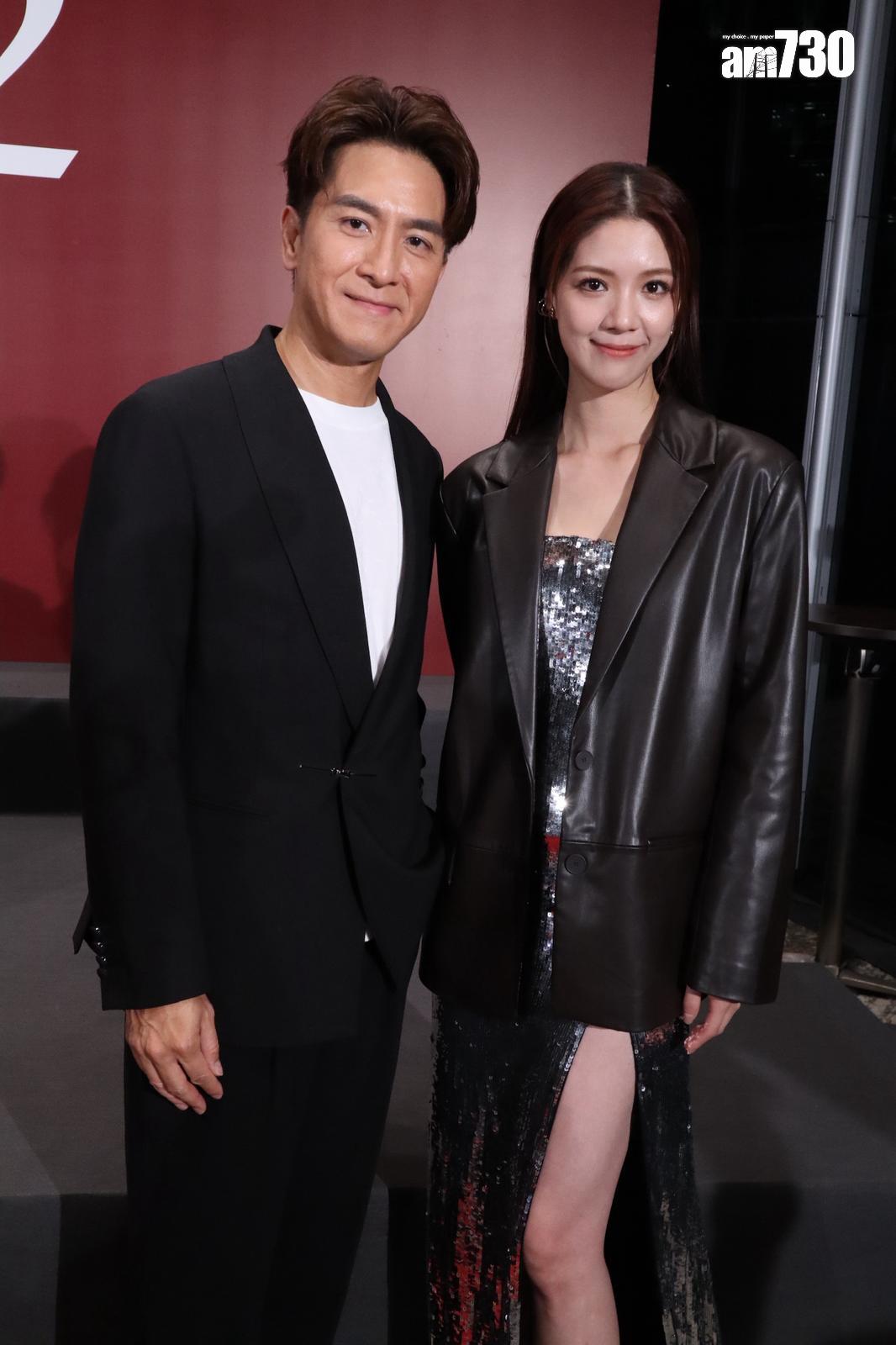 馬國明和陳曉華昨日(10日)出席《新聞女王2》宣傳活動。(娛樂組攝)