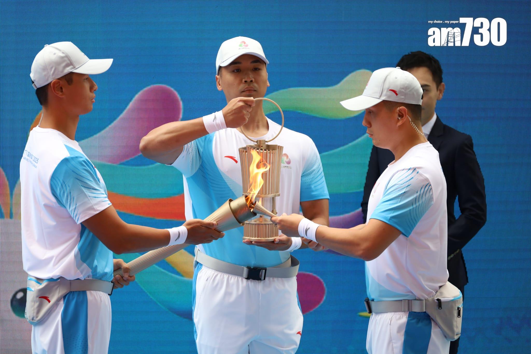 火炬傳遞儀式今日舉行。(鍾式明攝)