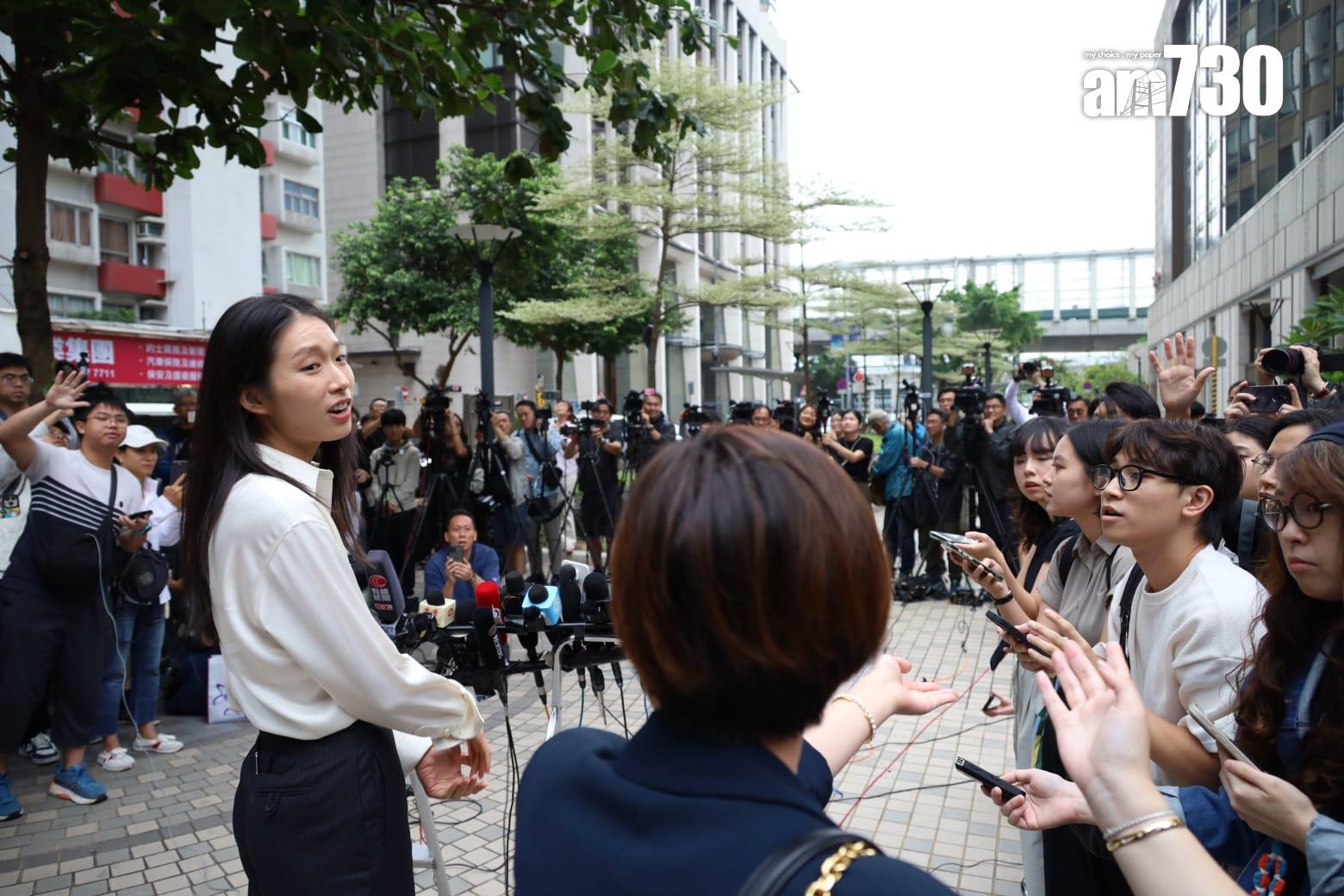 立法會選舉2025|江旻憓報名參選立法會功能界別旅遊界。(鍾式明攝)