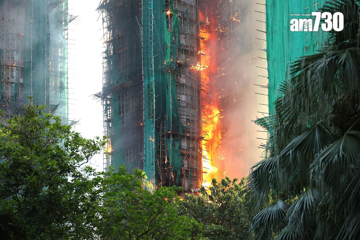 大埔宏福苑發生嚴重火警。(林俊源攝)