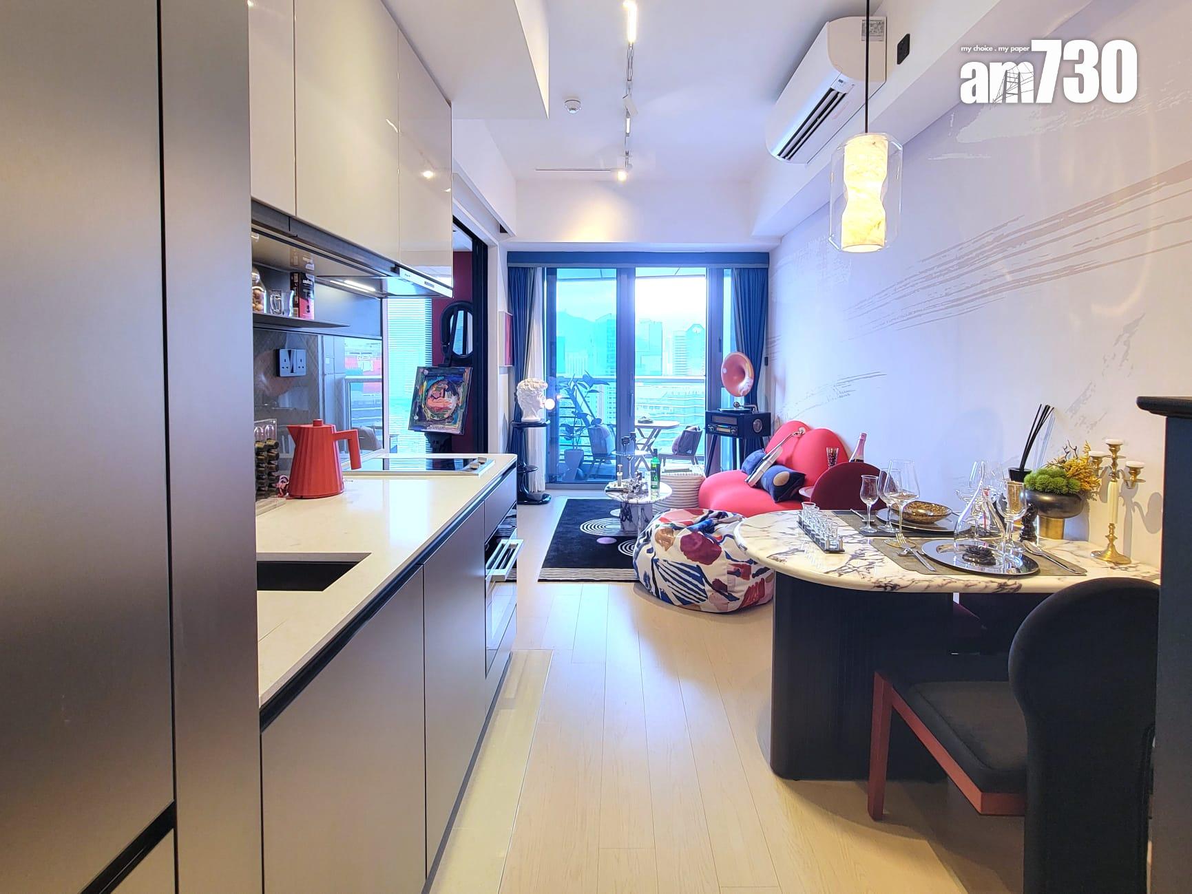 啟德海灣示範單位|450呎連裝修傢俬現樓兩房 一改動令全屋增添亮點(多圖有片)|啟德新盤