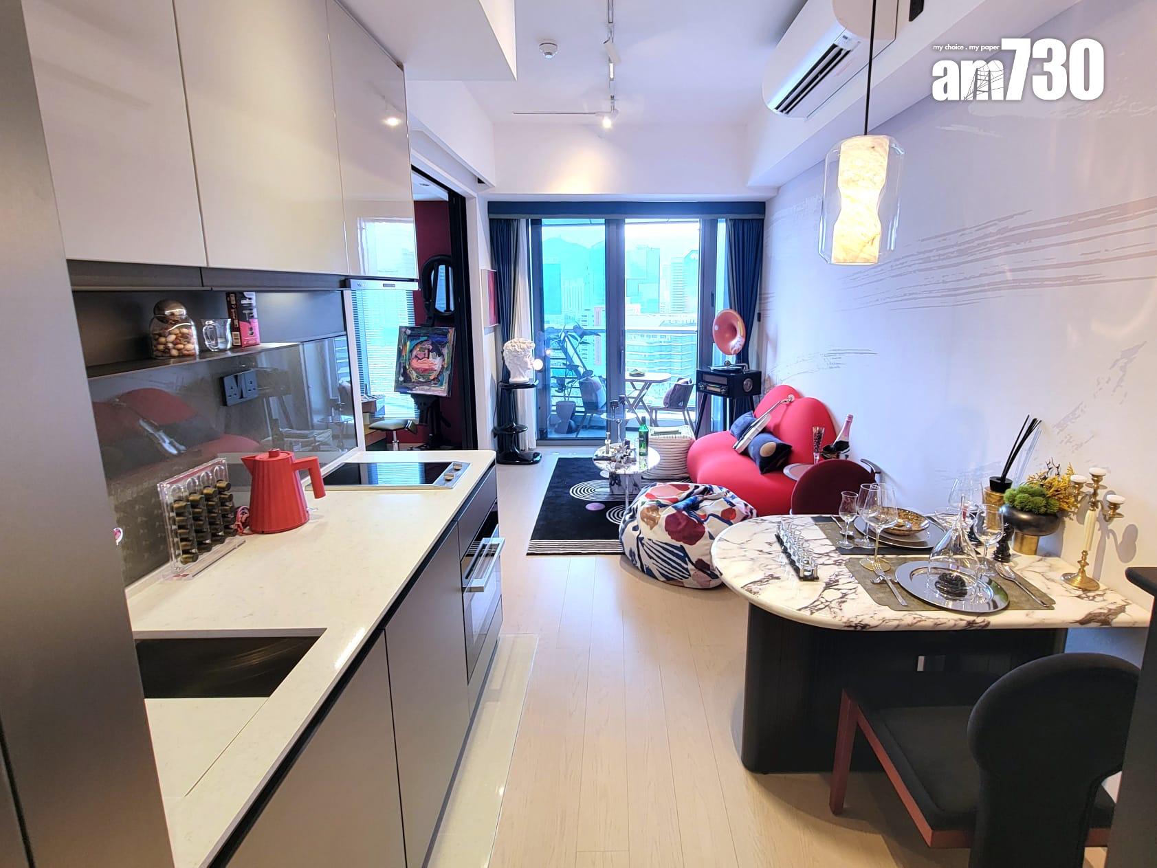 啟德海灣示範單位|450呎連裝修傢俬現樓兩房 一改動令全屋增添亮點(多圖有片)|啟德新盤