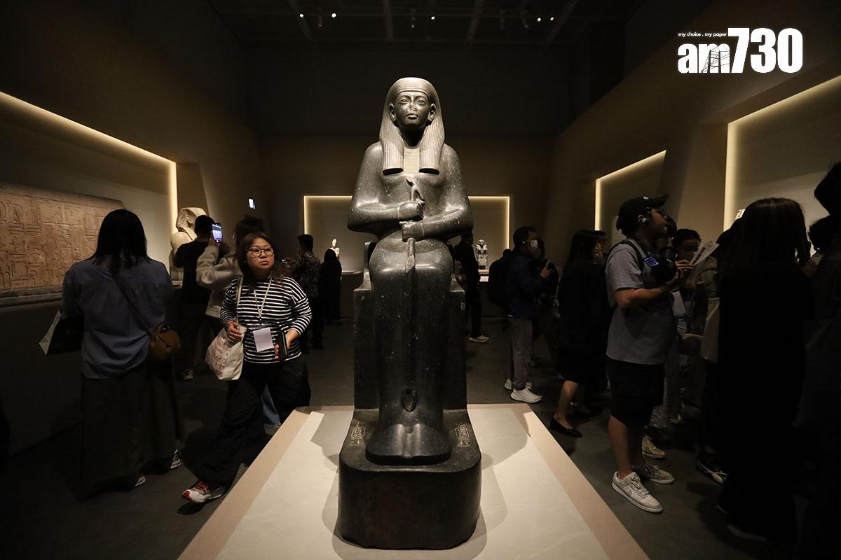 在故宮文化博物館舉行的古埃及文明大展,展出多項埃及博物館珍藏。(資料圖片/鍾式明攝)