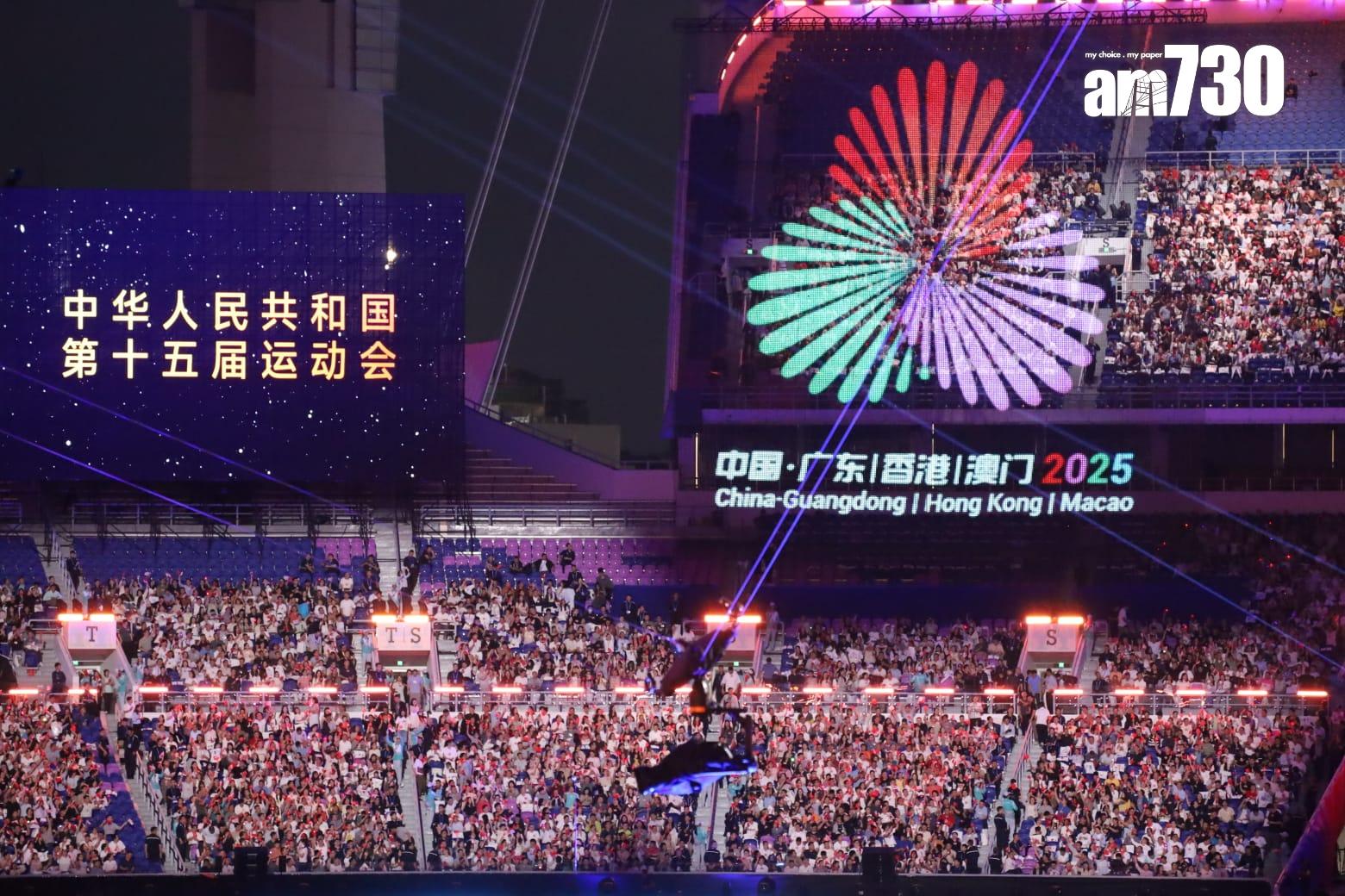 全運會開幕式晚上在廣東奧林匹克體育中心舉行。(鍾式明攝)