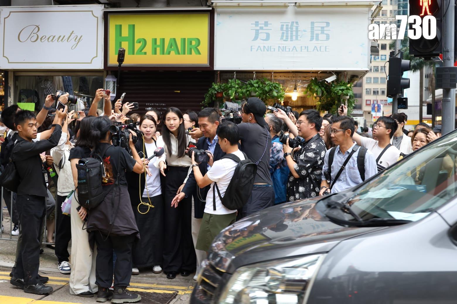 立法會選舉2025|江旻憓報名參選立法會功能界別旅遊界。(鍾式明攝)