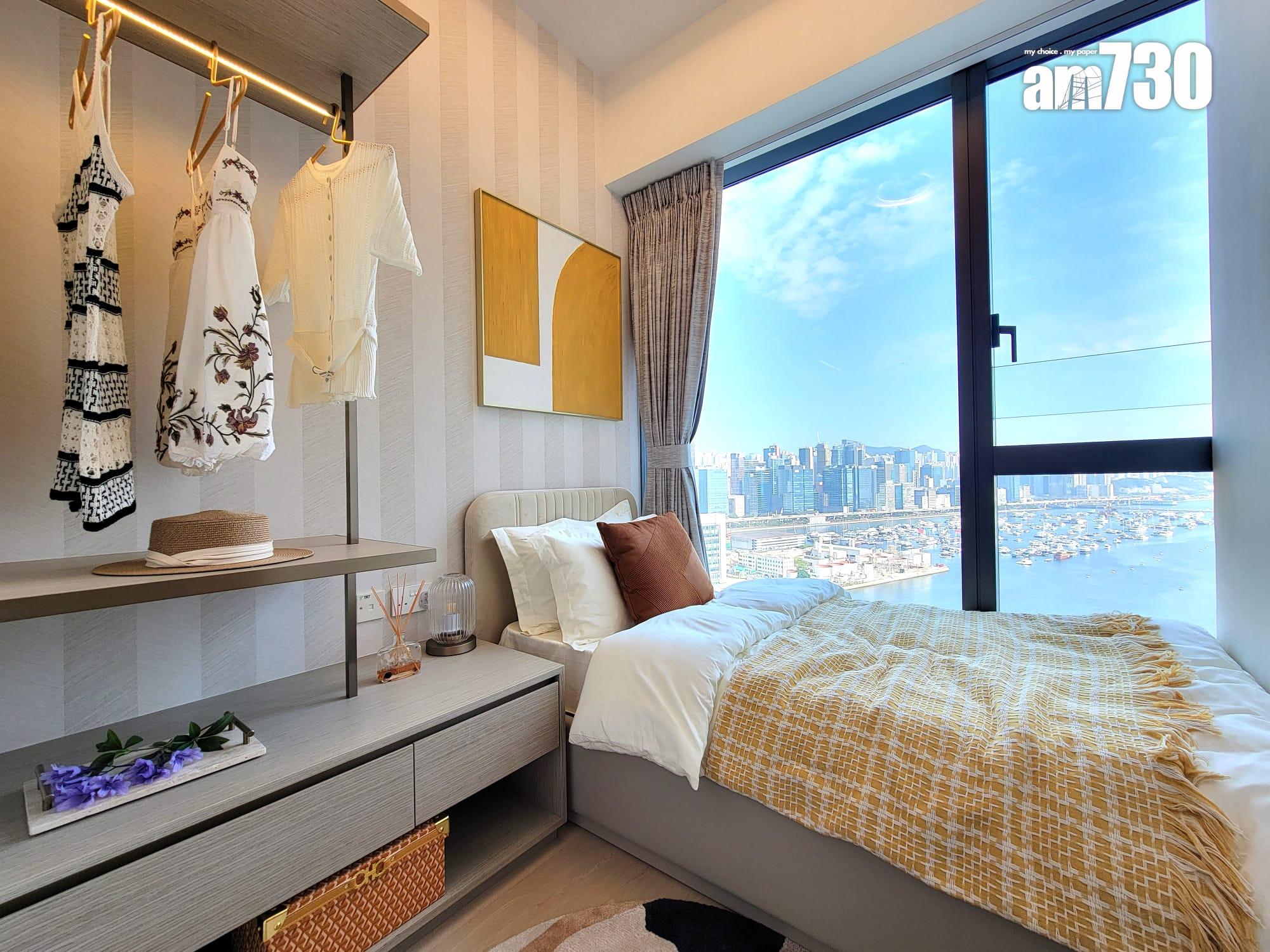 DOUBLE COAST III示範單位|696呎三房套 標準分層戶最大 廳房同向享海景 (多圖有片)|啟德新盤