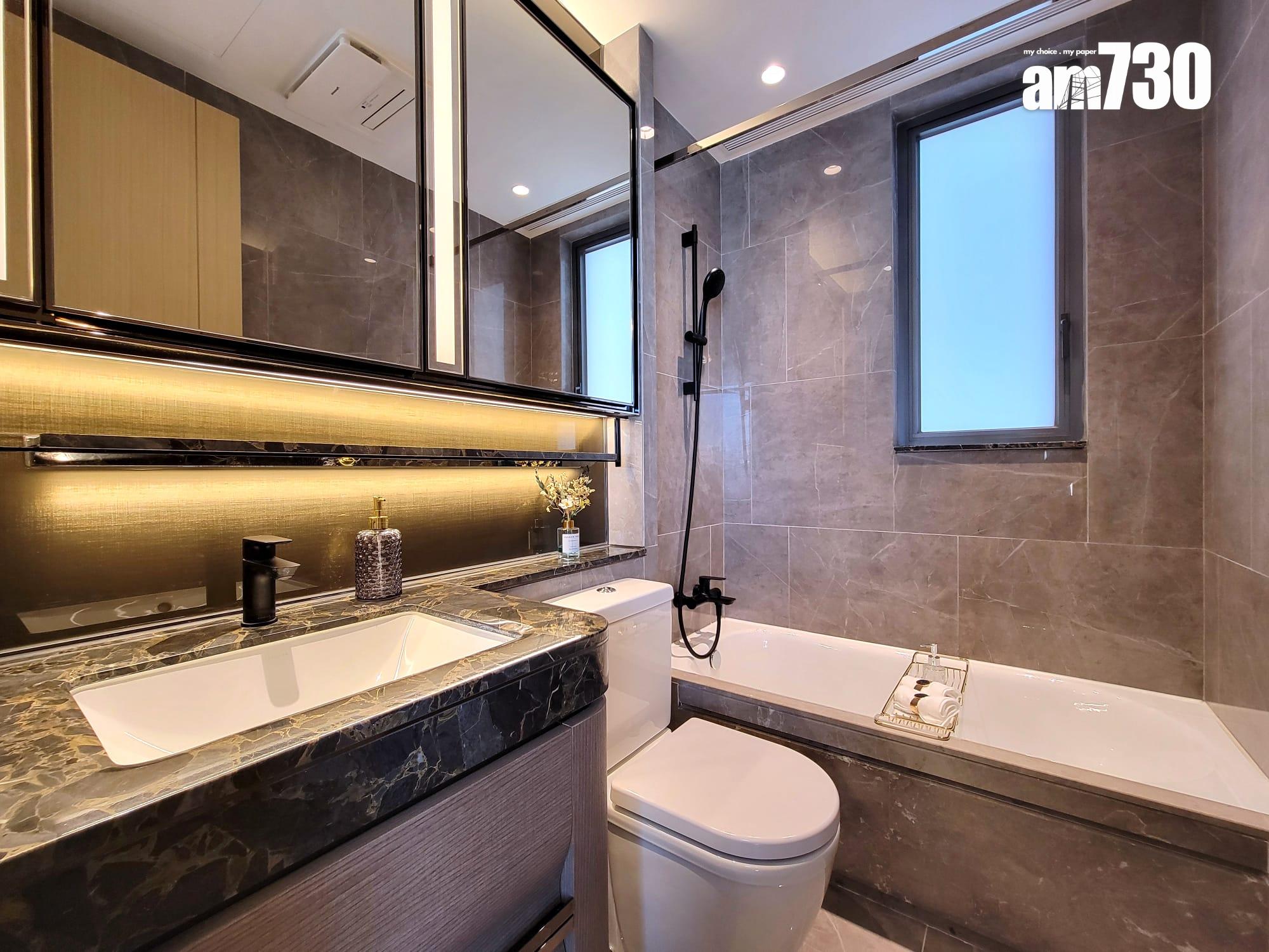 DOUBLE COAST III示範單位|696呎三房套 標準分層戶最大 廳房同向享海景 (多圖有片)|啟德新盤