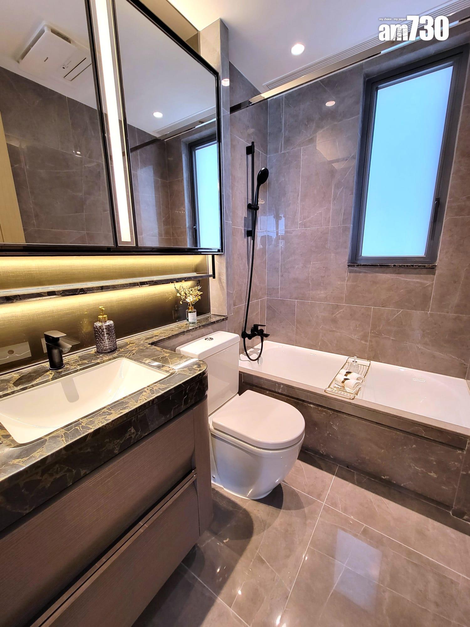 DOUBLE COAST III示範單位|696呎三房套 標準分層戶最大 廳房同向享海景 (多圖有片)|啟德新盤