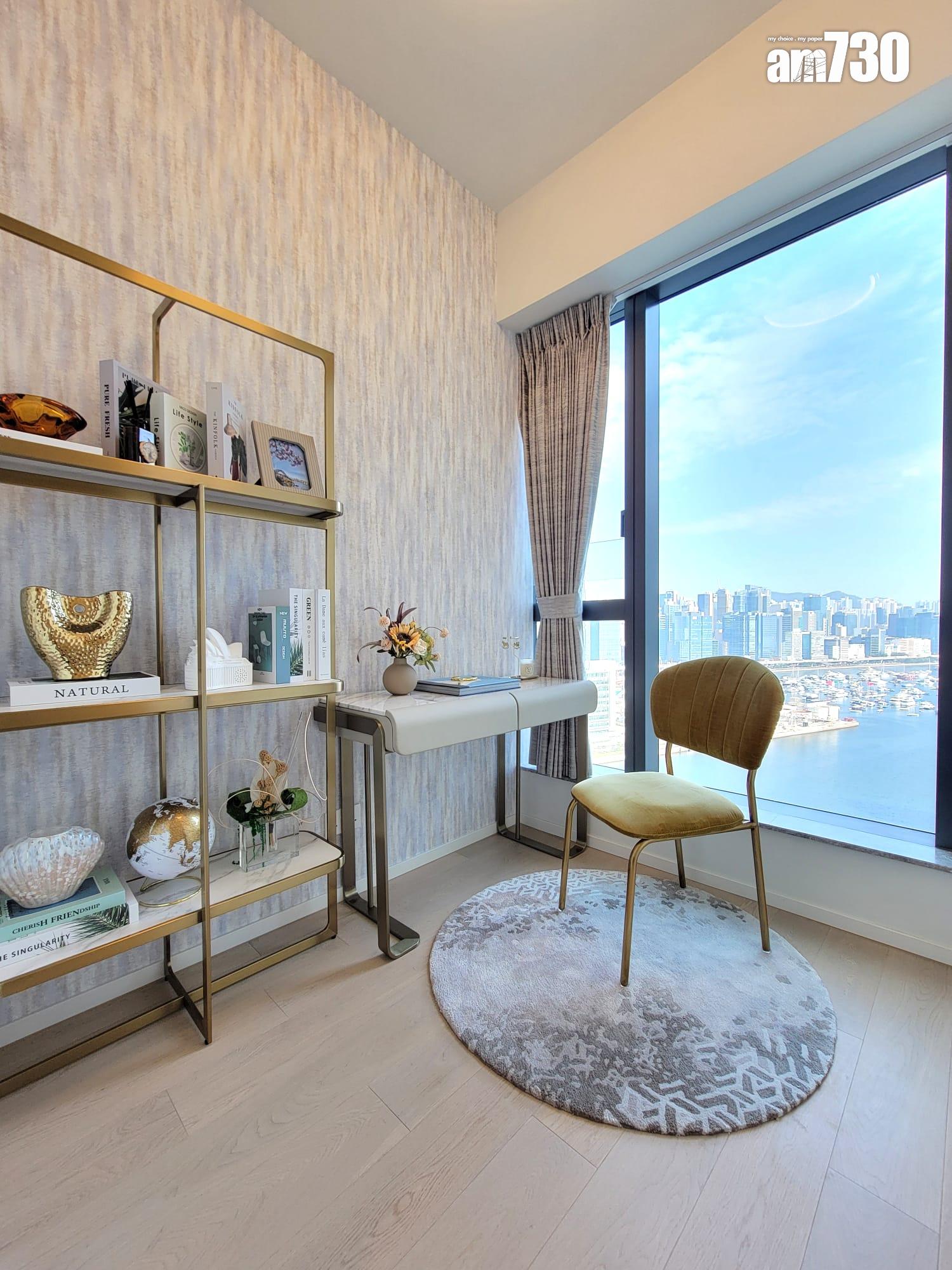 DOUBLE COAST III示範單位|696呎三房套 標準分層戶最大 廳房同向享海景 (多圖有片)|啟德新盤