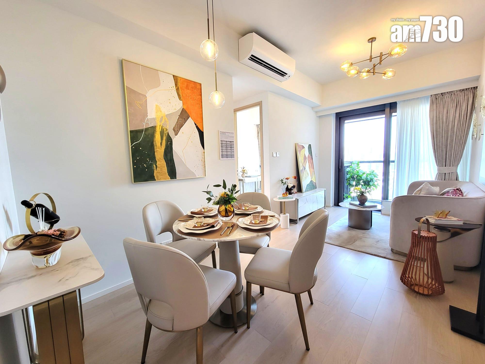 DOUBLE COAST III示範單位|696呎三房套 標準分層戶最大 廳房同向享海景 (多圖有片)|啟德新盤