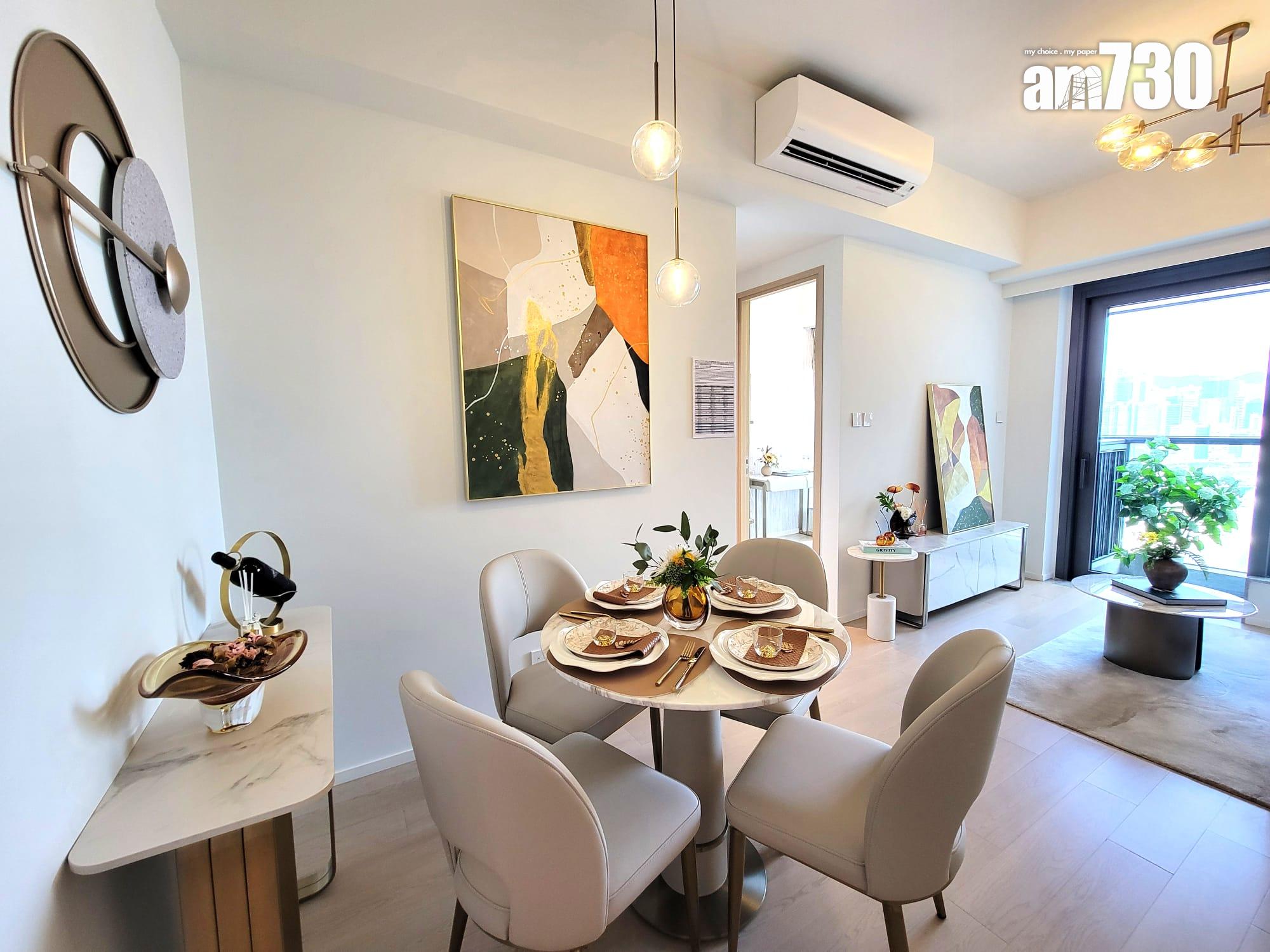 DOUBLE COAST III示範單位|696呎三房套 標準分層戶最大 廳房同向享海景 (多圖有片)|啟德新盤