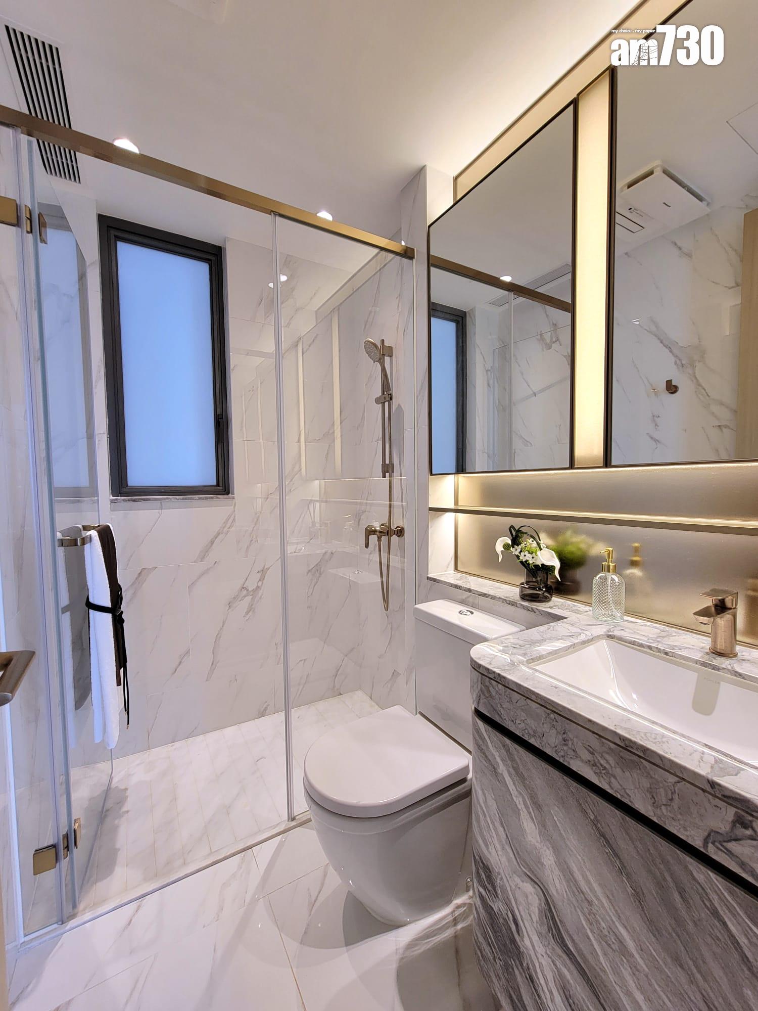 DOUBLE COAST III示範單位|696呎三房套 標準分層戶最大 廳房同向享海景 (多圖有片)|啟德新盤