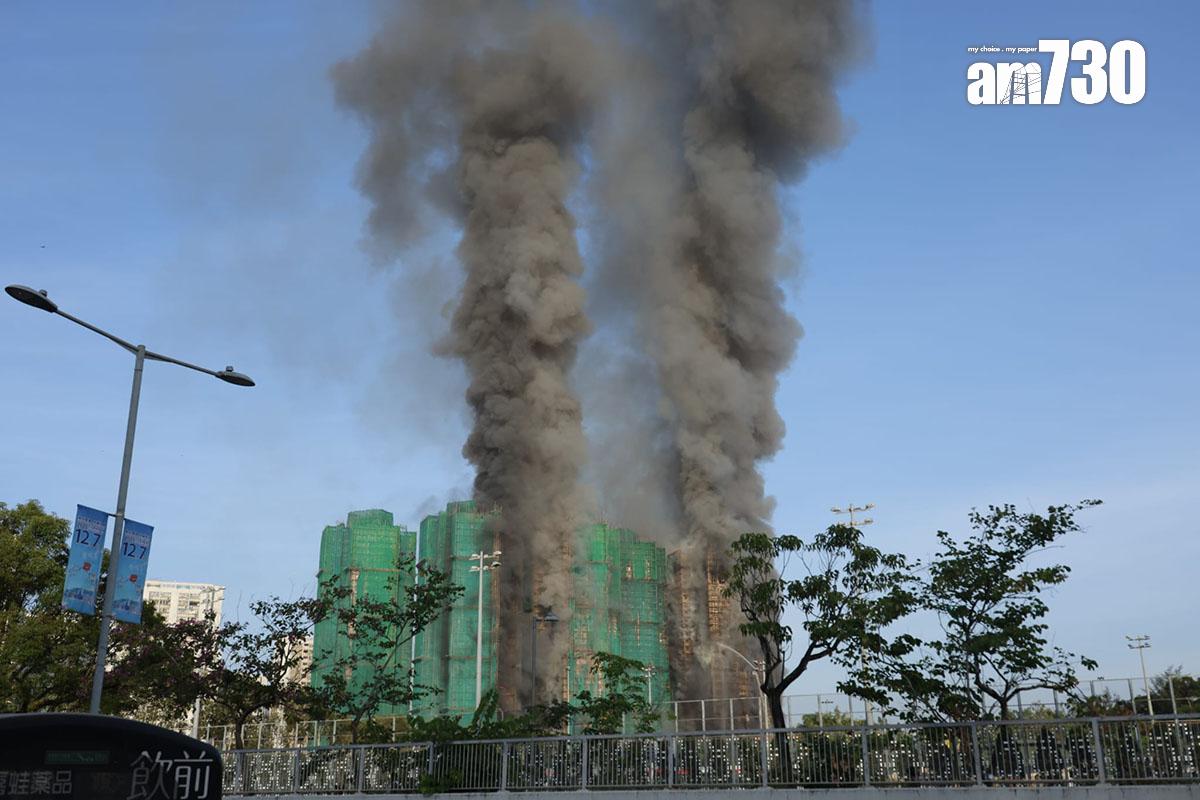 大埔宏福苑發生嚴重火警。(林俊源攝)
