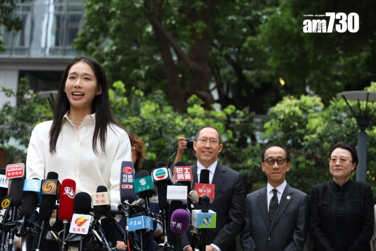 立法會選舉2025|江旻憓報名參選立法會功能界別旅遊界。(鍾式明攝)