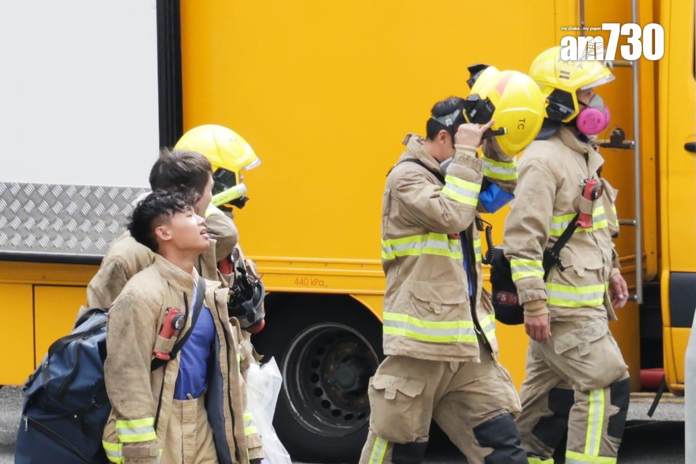 大埔宏福苑發生五級火,消防處派出逾1,250名消防員及救護人員參與行動。(吳康琦攝)