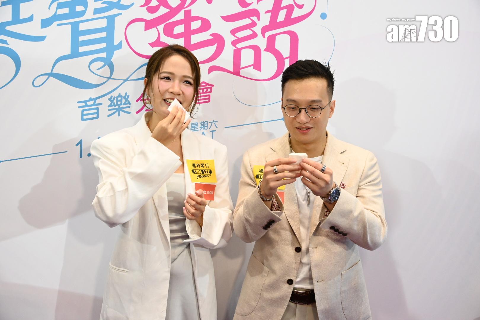 梁敏巧跟Matt各自抹汗,二人解釋怕亂抹會整花對方妝容。