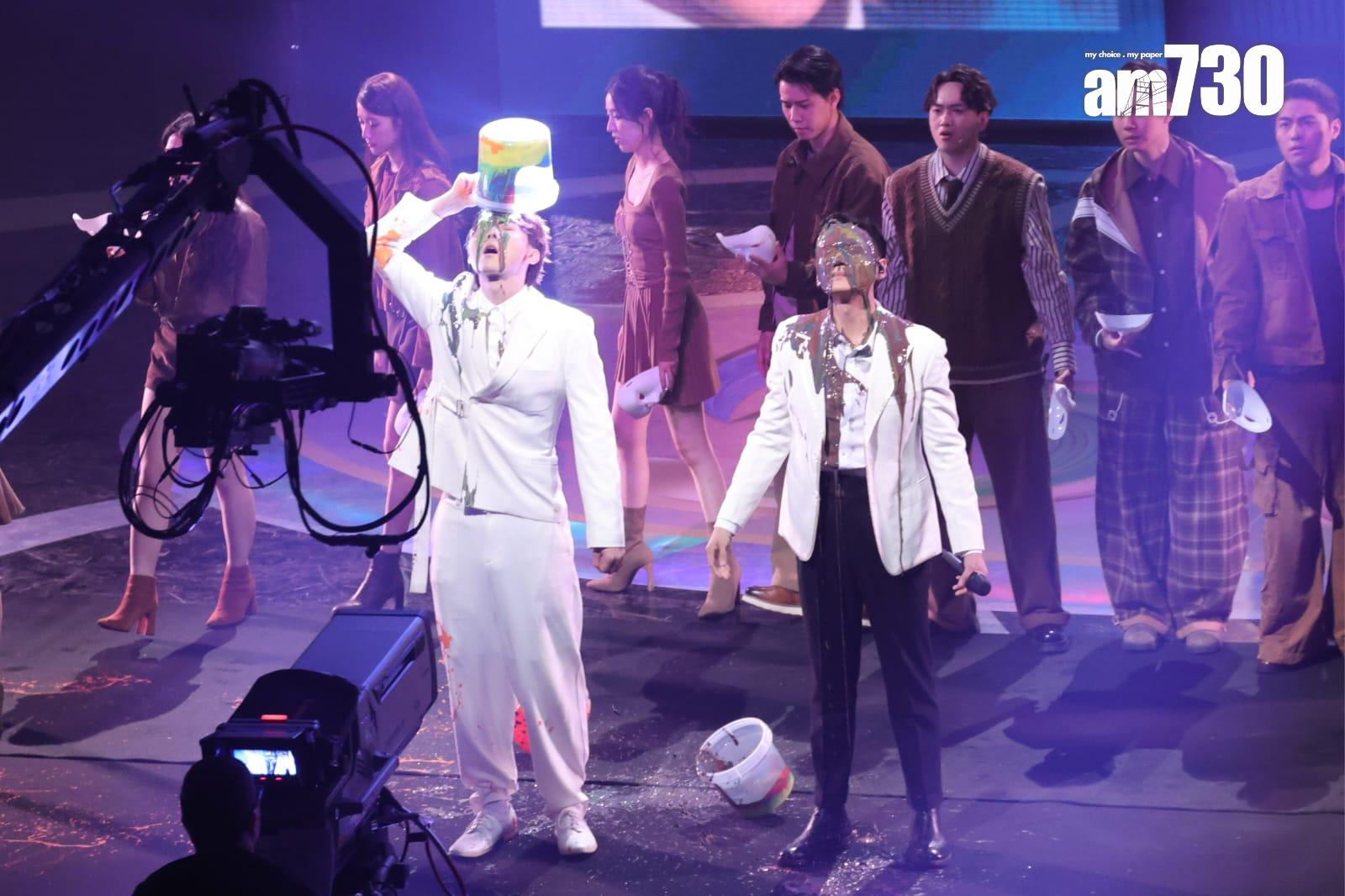 林俊其與張振朗的舉動令觀眾大感震驚。(娛樂組攝)