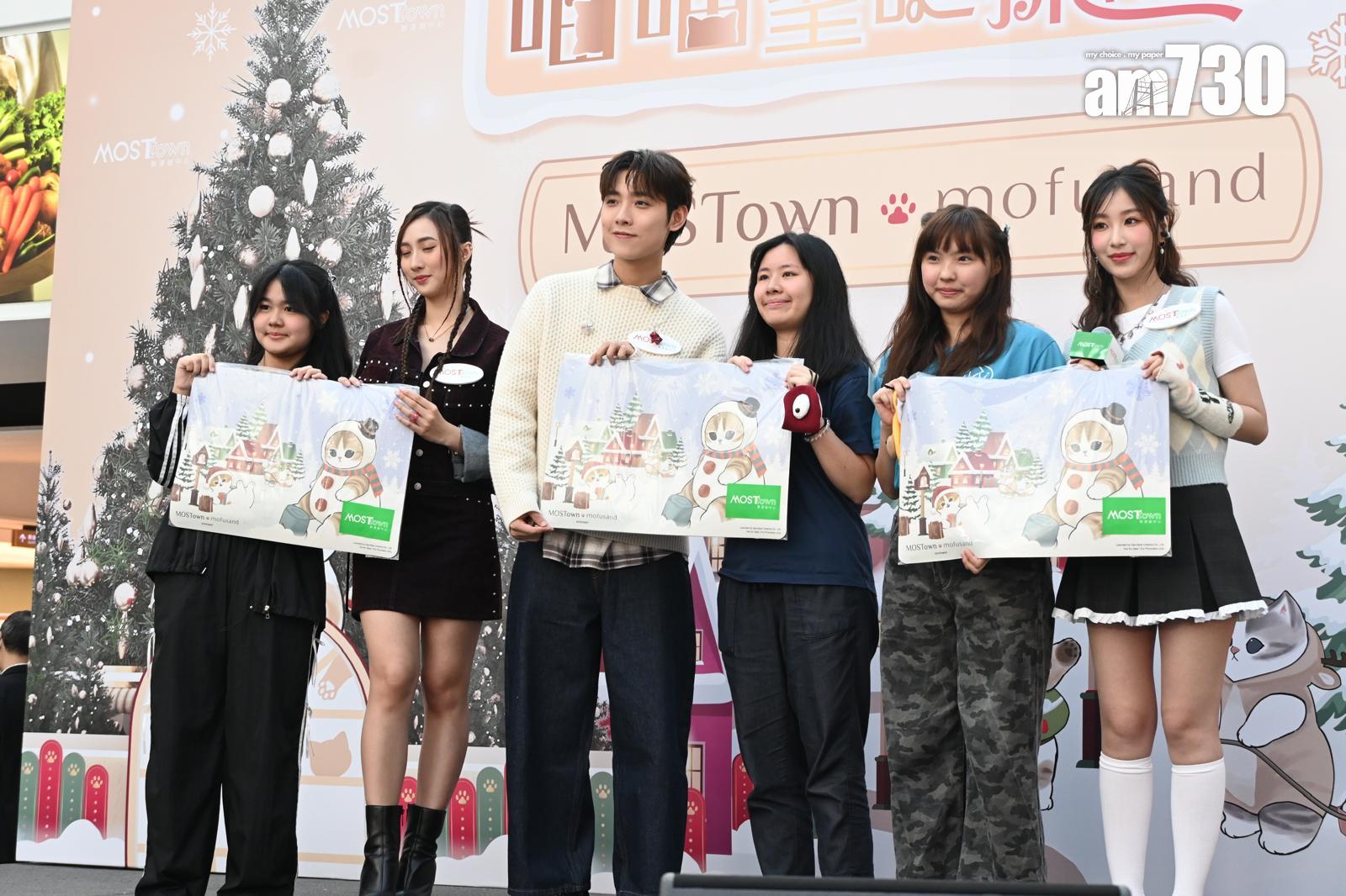 曾傲棐、鍾柔美與詹天文出席商場活動。(娛樂組攝)