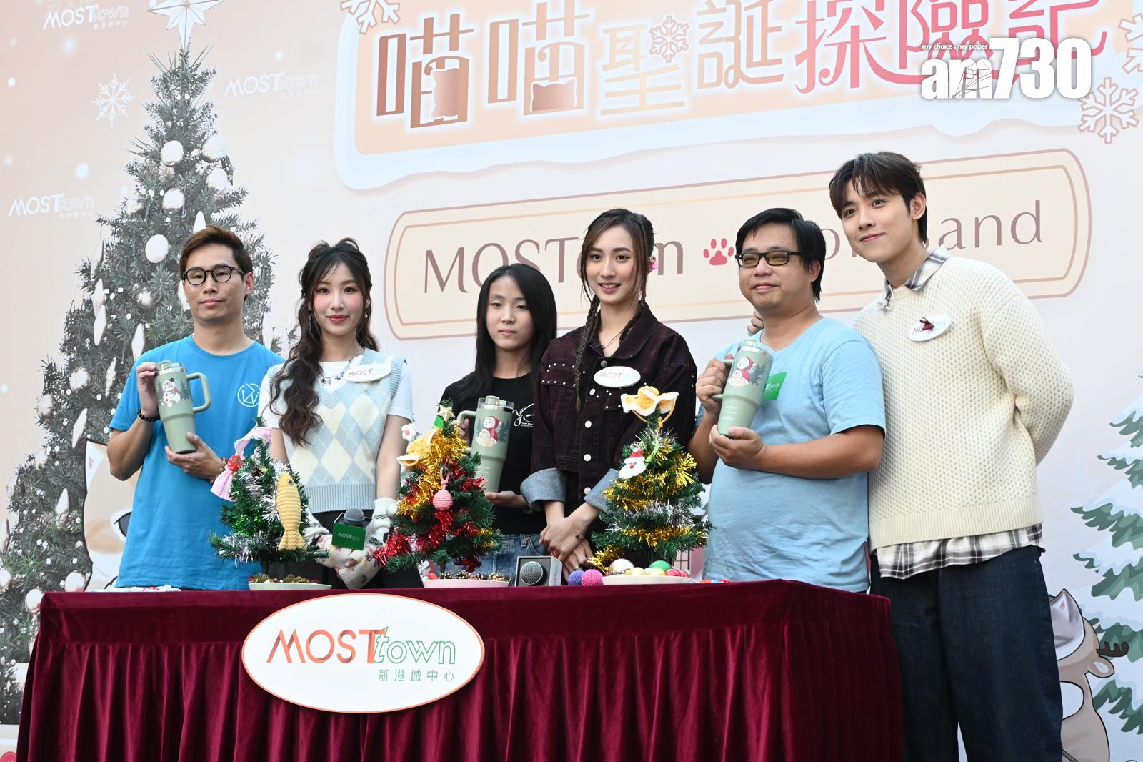 曾傲棐、鍾柔美與詹天文出席商場活動。(娛樂組攝)