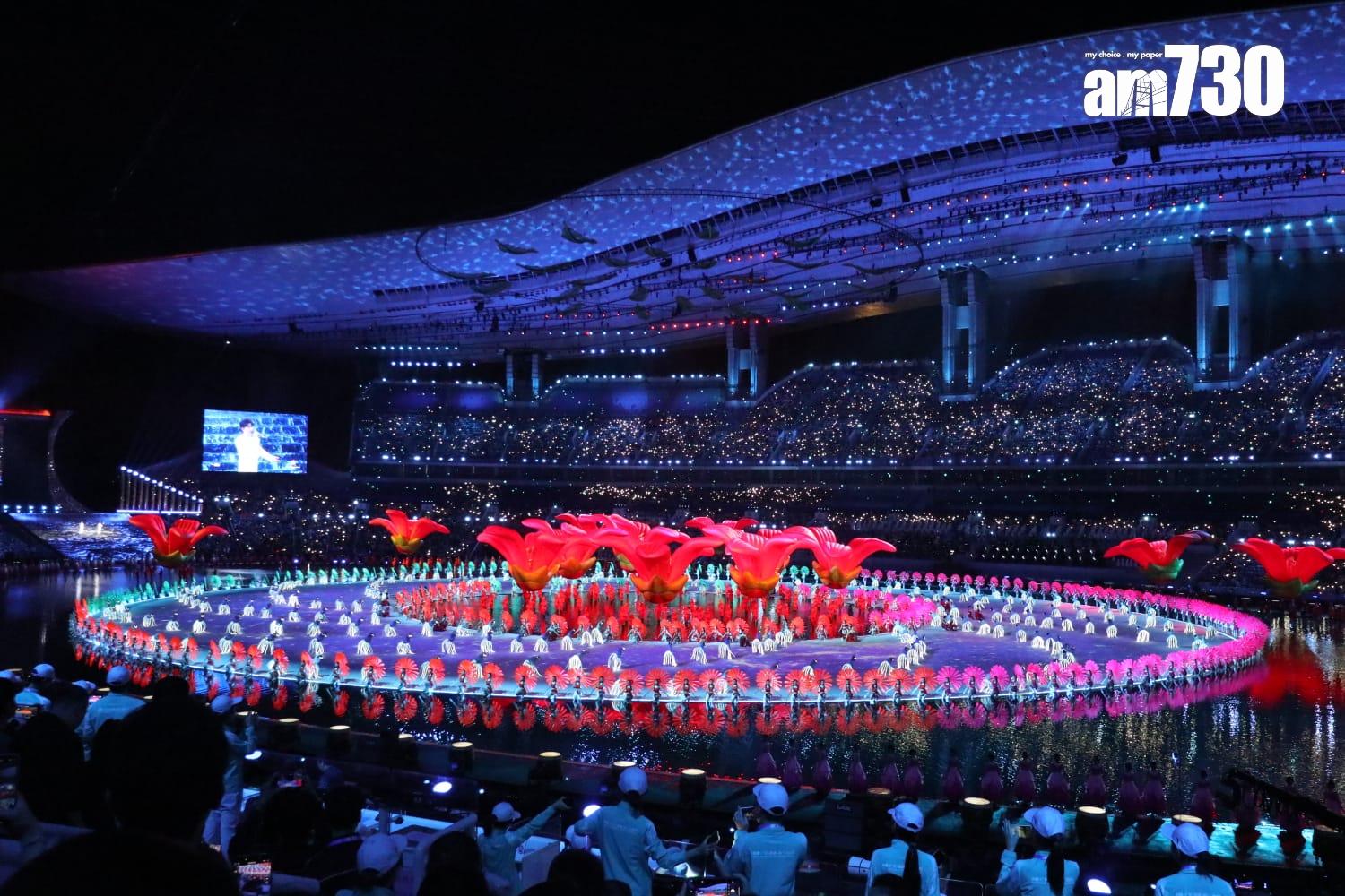全運會開幕式在廣東奧林匹克體育中心舉行。(鍾式明攝)