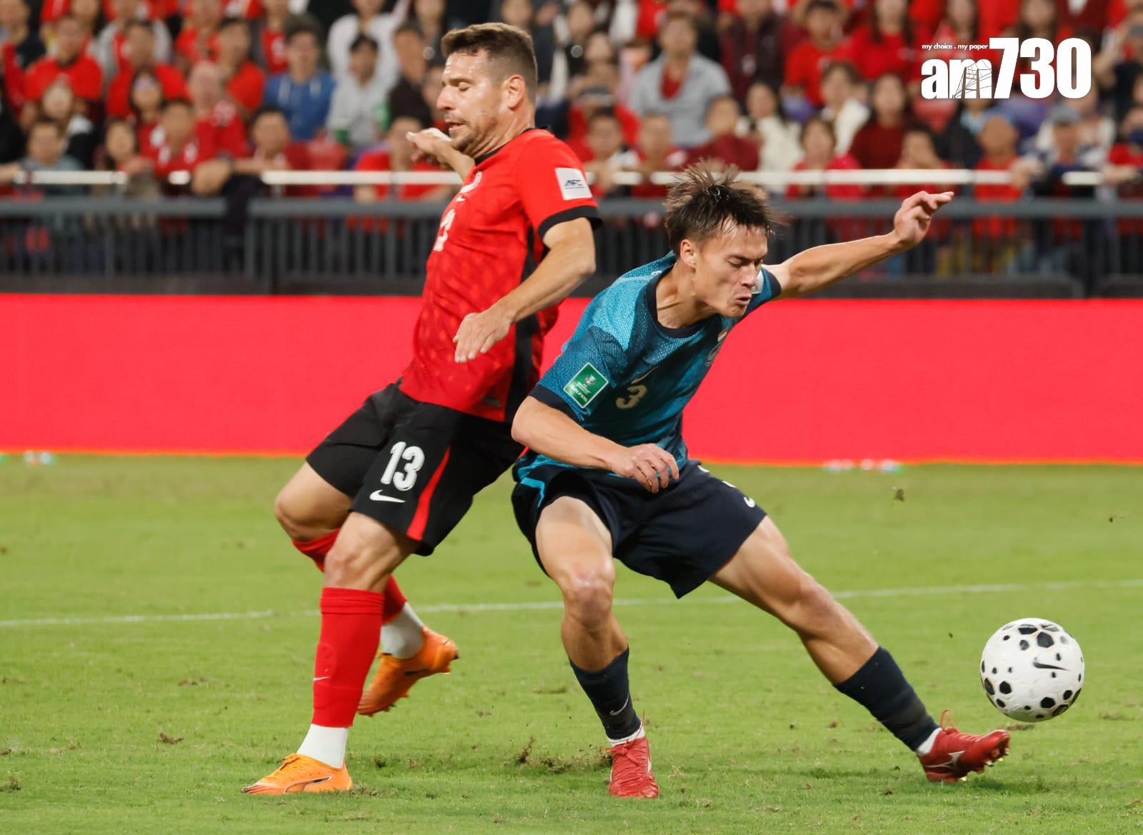 香港隊的史提芬彭利拿被對手阻截。(蘇文傑攝)