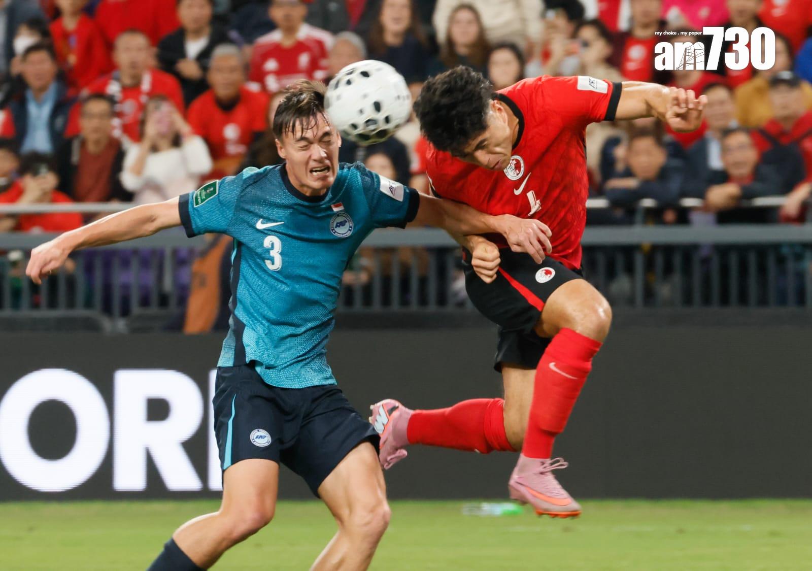 香港隊1:2不敵新加坡。(蘇文傑攝)