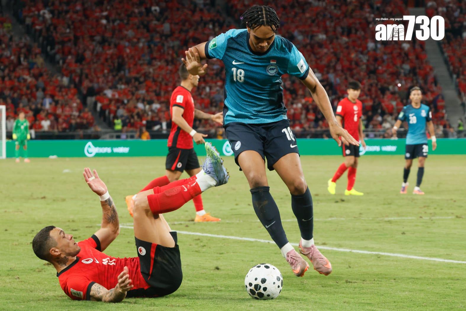 香港隊1:2不敵新加坡。(蘇文傑攝)