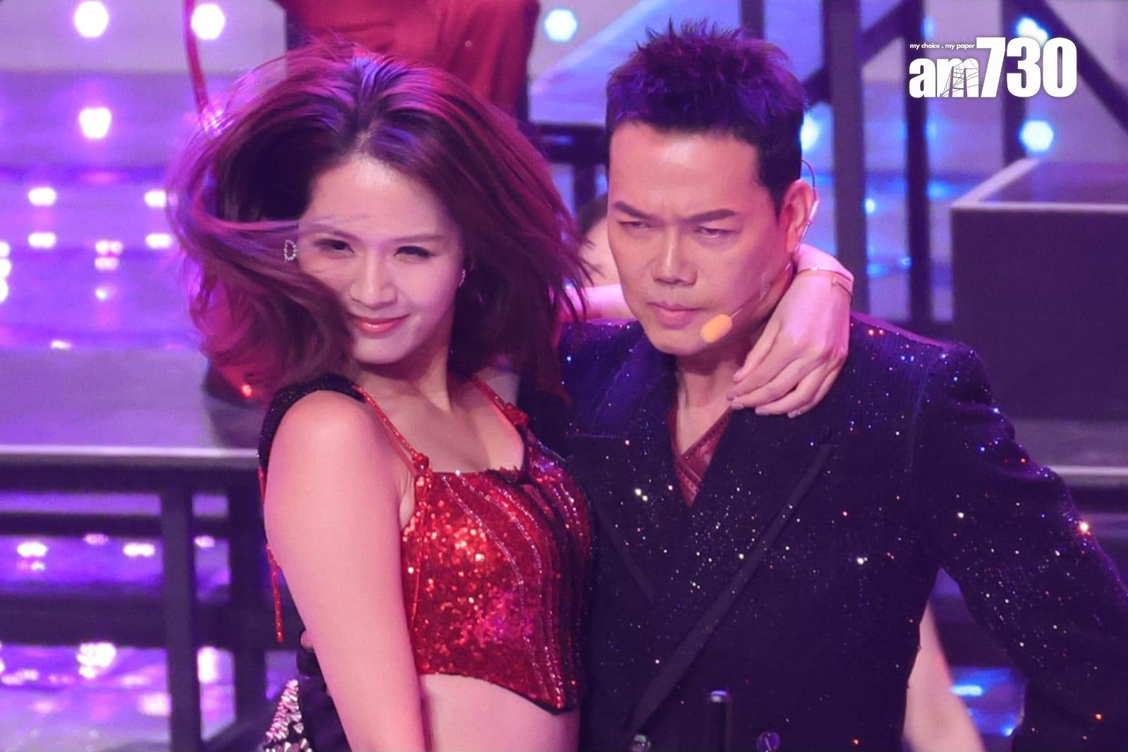 謝天華率一班囡囡為《萬千星輝賀台慶》表演。(吳康琦攝)