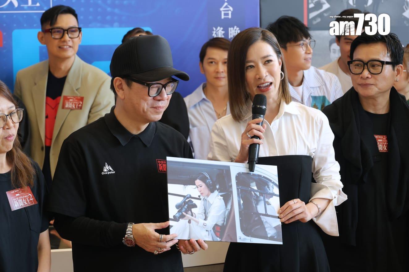 佘詩曼難忘在直升機上拍攝《新聞女王²》。(林俊源攝)