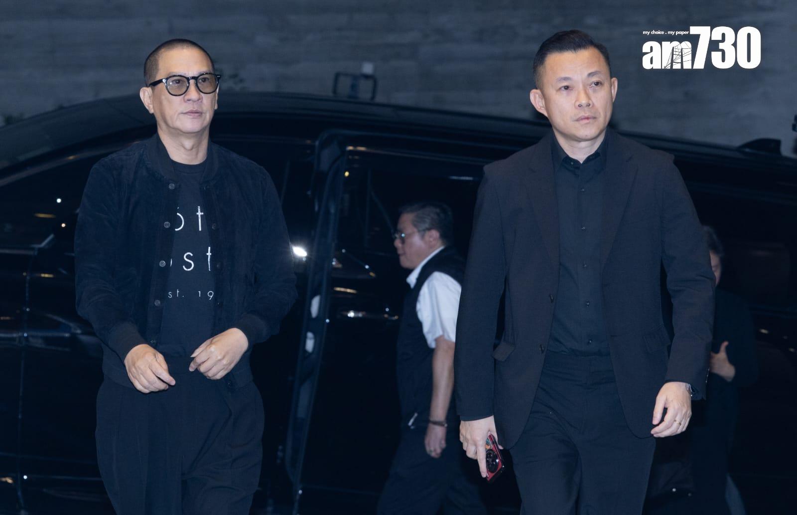 張家輝與文偉鴻。(蘇文傑攝)