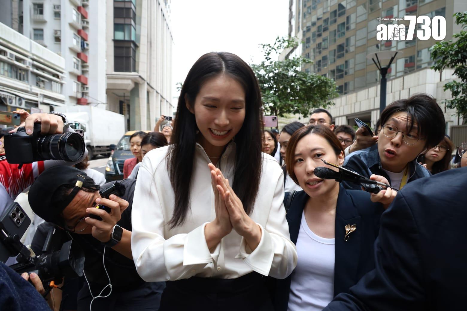 立法會選舉2025|江旻憓報名參選立法會功能界別旅遊界。(鍾式明攝)