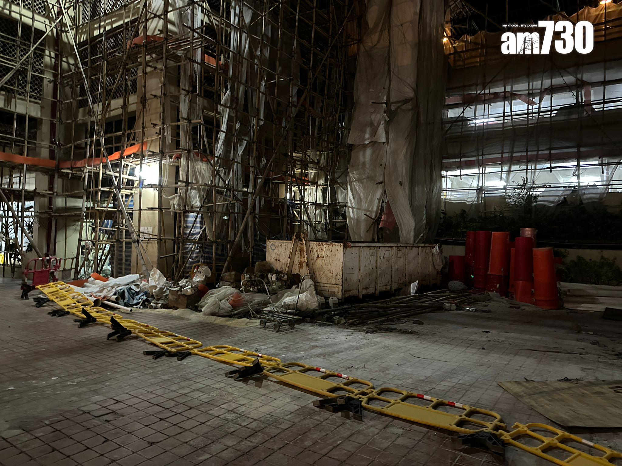 屯門怡樂花園大維修煞停,待承建商交阻燃測試報告(讀者提供圖片)