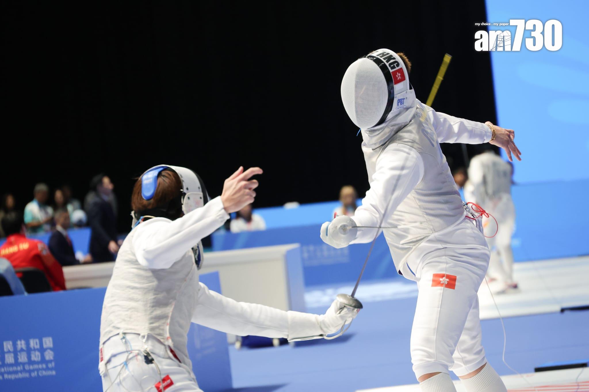 張家朗男子花劍個人賽入四強。(吳康琦攝)