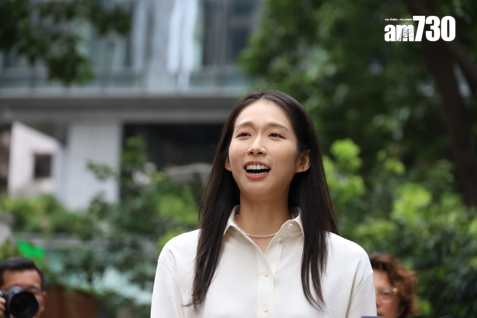 立法會選舉2025|江旻憓報名參選立法會功能界別旅遊界。(鍾式明攝)