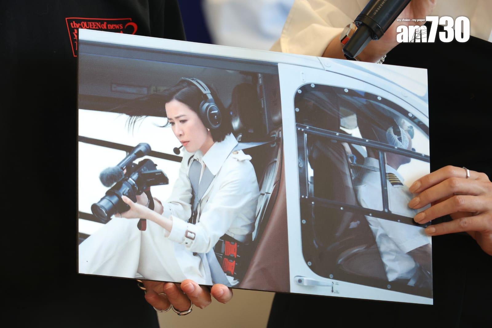 佘詩曼自爆拍《新聞女王²》時,主動提議打開直升機門。(林俊源攝)
