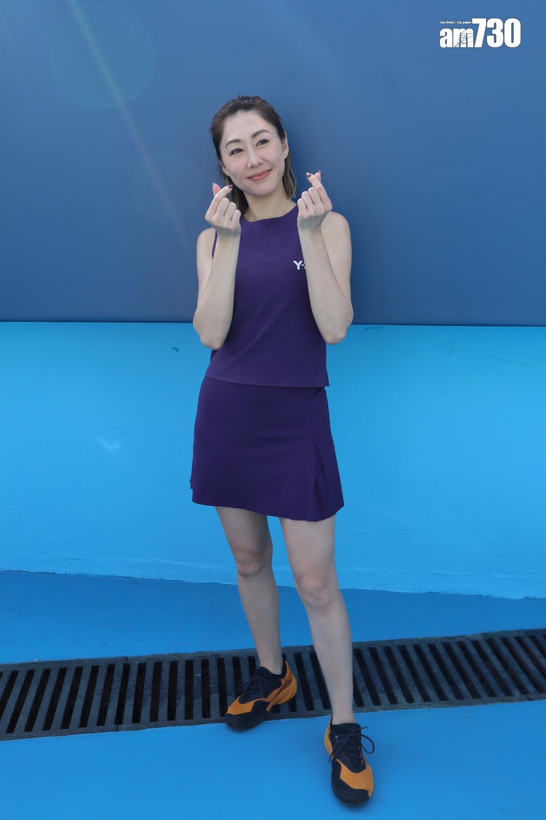 胡定欣今日(23日)出席中國網球巡迴賽建行(亞洲)香港公開賽開幕禮暨名人賽。(娛樂組攝)