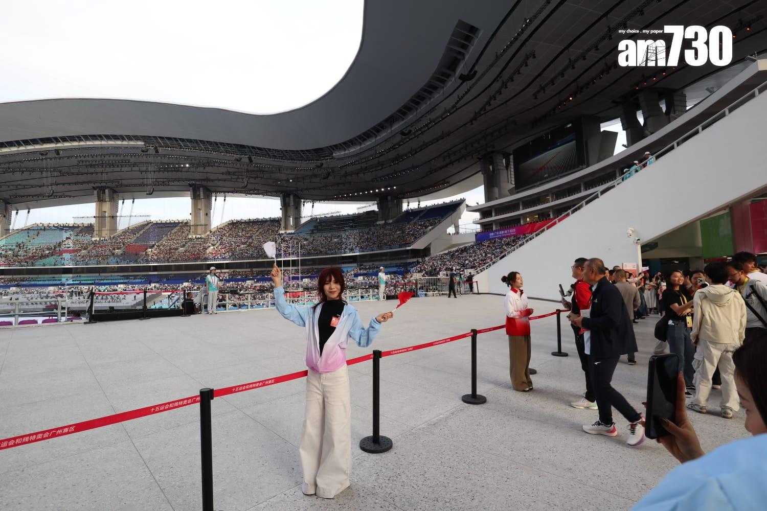 全運會開幕式晚上在廣東奧林匹克體育中心舉行。(鍾式明攝)