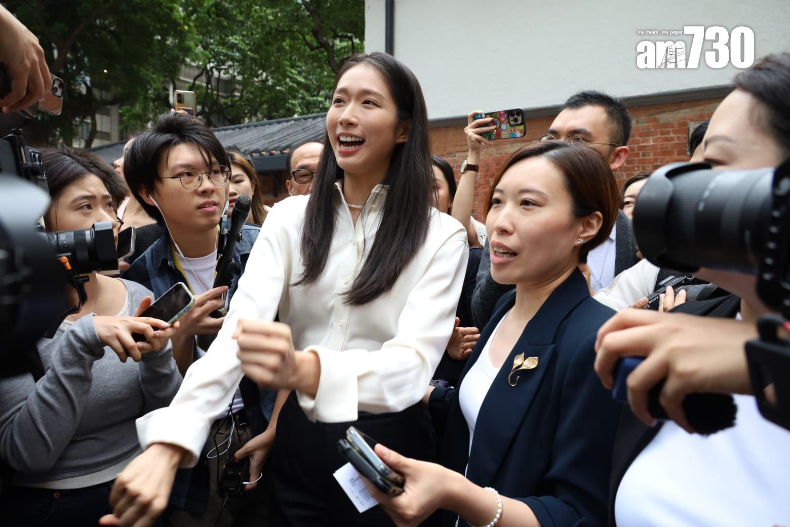 立法會選舉2025|江旻憓報名參選立法會功能界別旅遊界。(鍾式明攝)