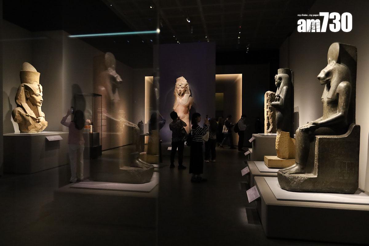 在故宮文化博物館舉行的古埃及文明大展,展出多項埃及博物館珍藏。(資料圖片/鍾式明攝)