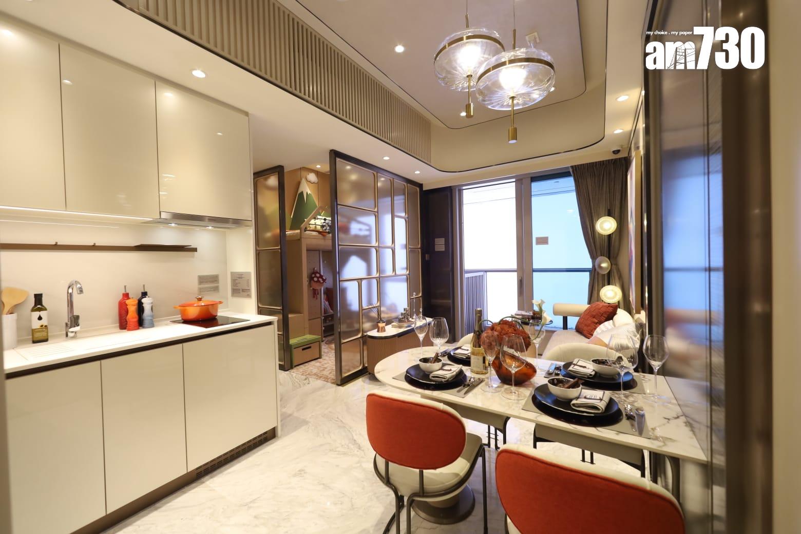 柏景峰示範單位|431呎經改動連裝修兩房 現代英倫摩登感 (多圖有片)|油塘新盤