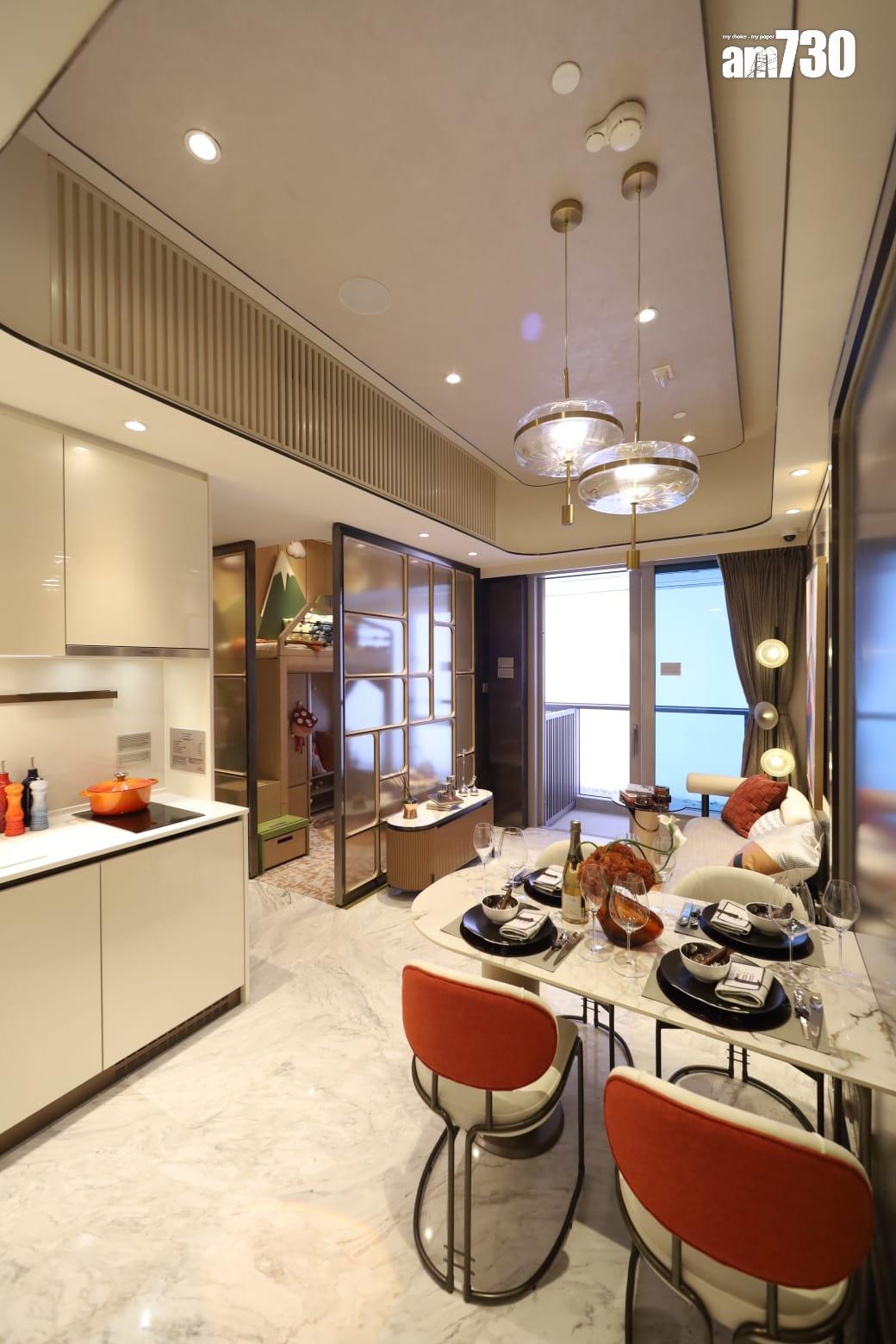 柏景峰示範單位|431呎經改動連裝修兩房 現代英倫摩登感 (多圖有片)|油塘新盤