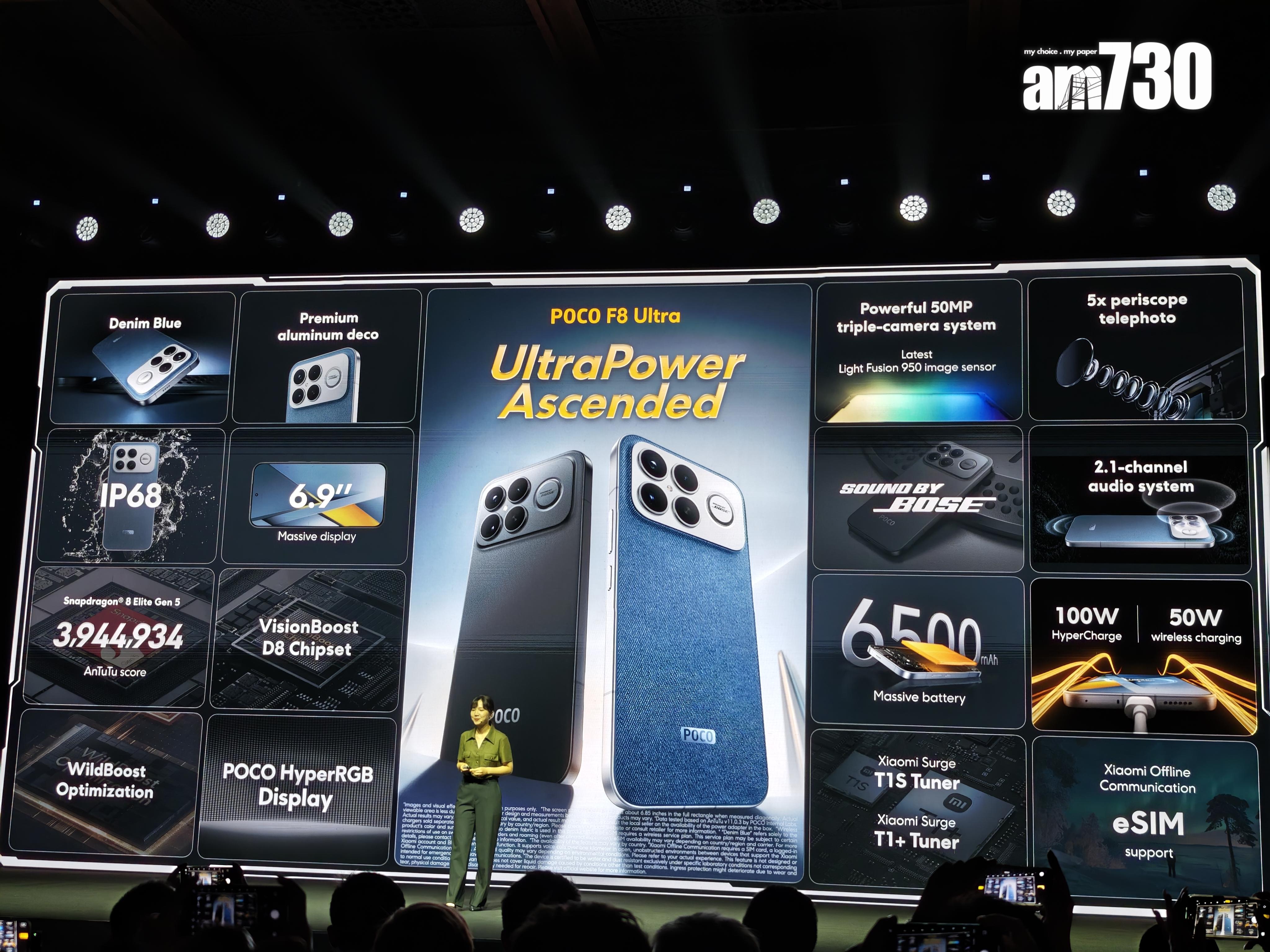 小米POCO F8 Ultra配置一覽。