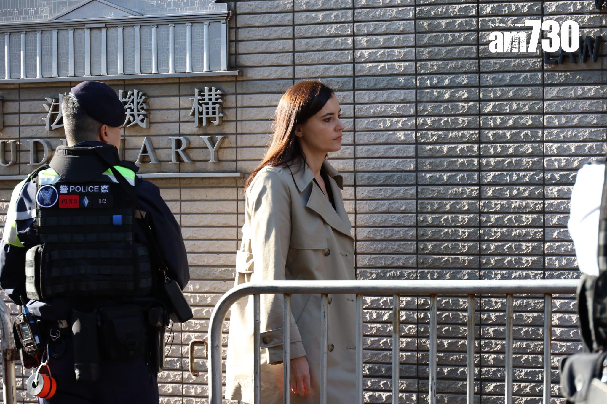 黎智英案於西九龍法院裁決,現場警力加強,多國領事旁聽。(鍾式明攝)