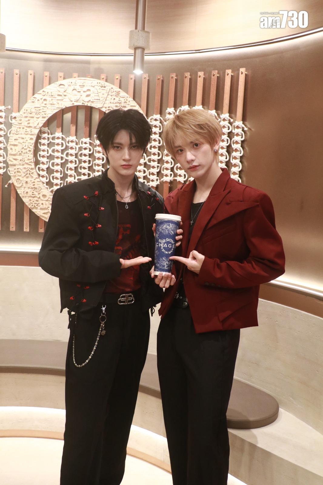 XODIAC成員SING與LEO今次返港最想去食元朗大寶冰室的肉餅飯。 (娛樂組攝)