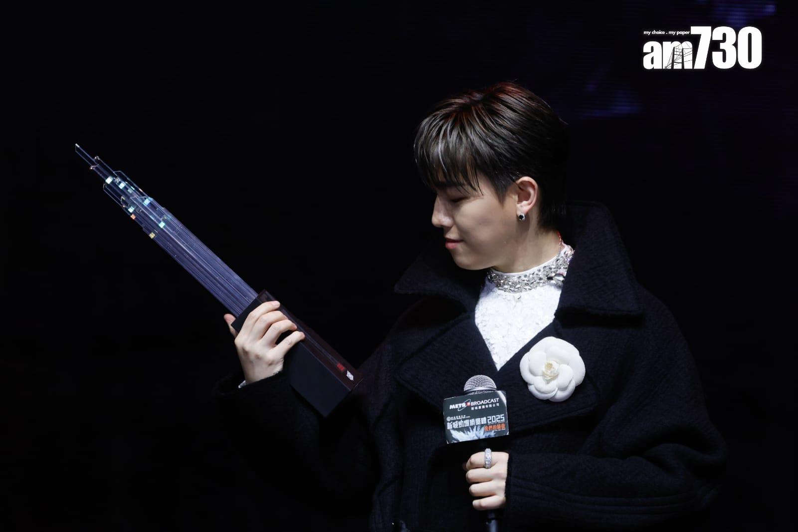 MC張天賦奪3獎,包括勁爆男歌手金獎。 (蘇文傑攝)