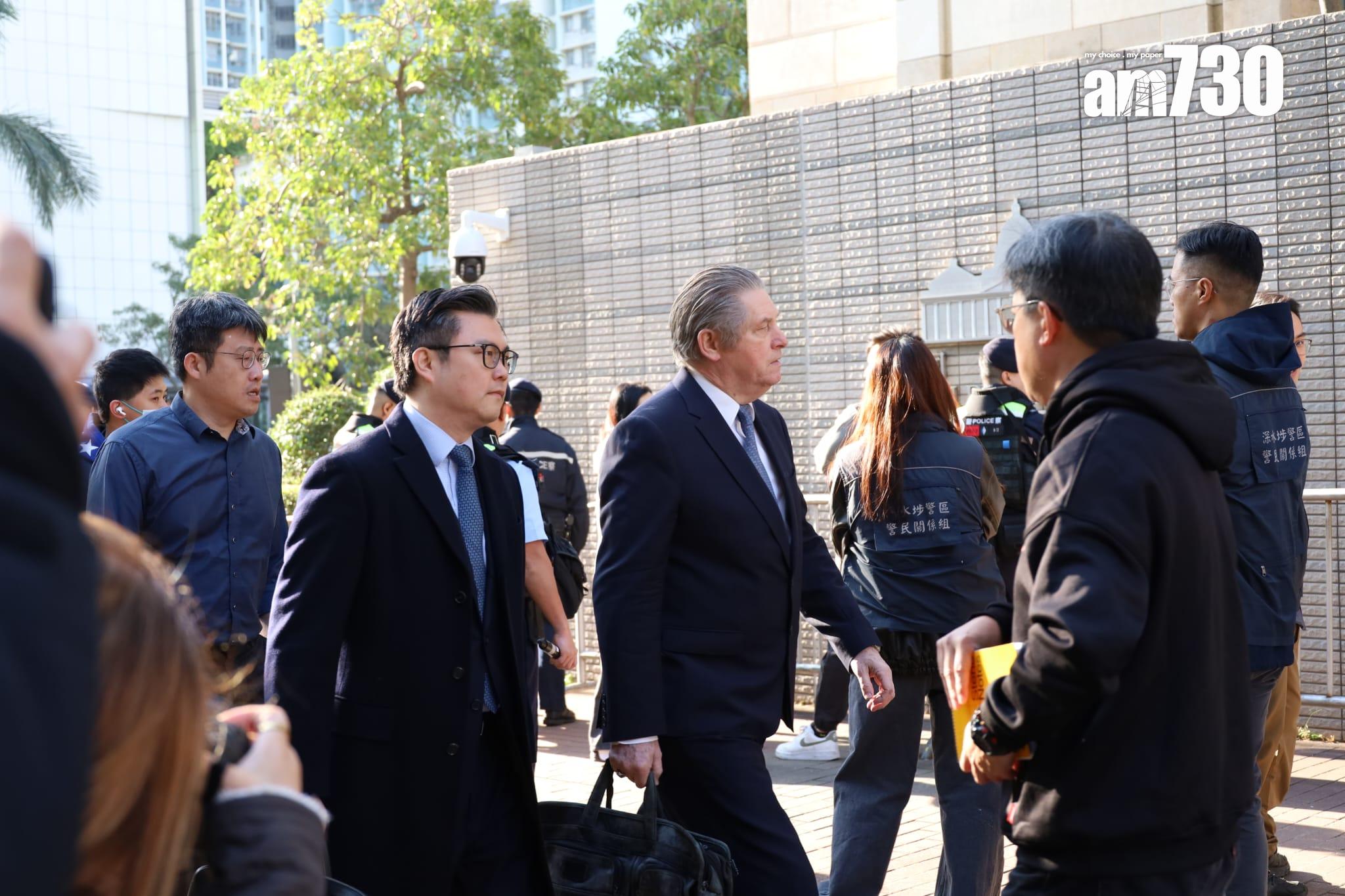 黎智英案於西九龍法院裁決,現場警力加強。(鍾式明攝)